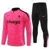 Chelsea Trenings Collegegenser 2024-25 Kvart-Zip Rosa - Barn